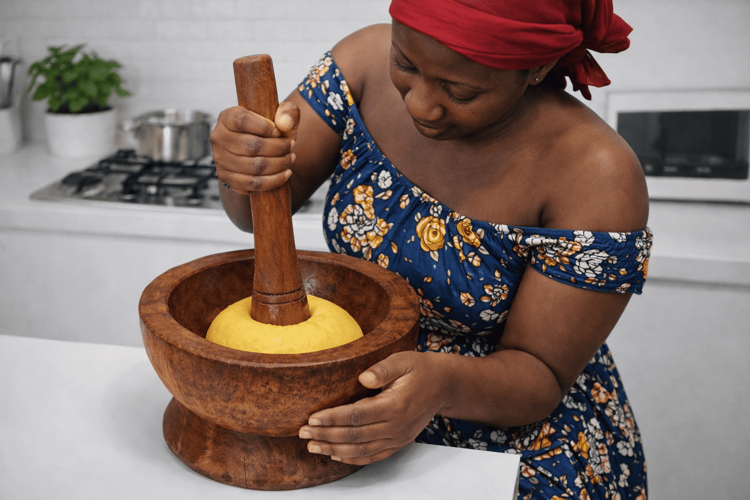 Mortier et Pilon en bois – Image 7